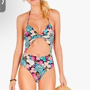 Sundazed Floral Twist Cutout One Piece Swimsuit 32C